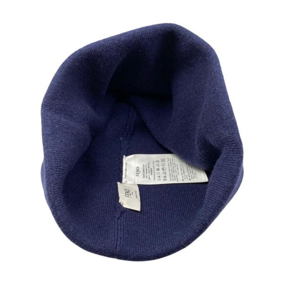 Fendi Knit Cap Fxq334 Arhd S M Lame Logo Navy main image 5